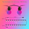 RGB Outdoor String Light 50ft 20pcs G40 Bulbs IP65 Waterproof Color Changing Dimmable Patio Lights Strings with Remote for Cafe Bistro Garden Backyard