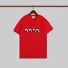 Camisetas masculinas de grife camisetas estampadas masculinas pintura colorida roupas de carta de ovelha manga curta letras masculinas tag polo preto vermelho branco 05 ZER8
