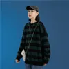 Męskie Swetry 2022 Moda Zielony Czarny Stripe Sweter Dzianiny Mężczyźni I Damska Jesień Zima Okrągły Neck Casual Trend Pullover Odzież S-2XL