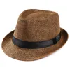 Berretti Primavera Estate Cappelli da uomo retrò Cappelli stile Fedora Top Jazz Cappello scozzese Bombetta per adulti Versione classica Chapeau Unisex Donna Uomo Cap Delm22