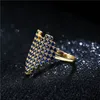 18k Gold Zircon Diamond Heart Ring Band Finger Justerbara ringar för kvinnor Engagemang Bröllopsmodesmycken Will och Sandy