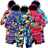 children's winter outdoor ski suit, wind and snow, plus velvet thickening, suitable for 3-10 years old. 211130