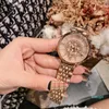 패션 DACR 새로운 빛 럭셔리 여성의 철강 벨트 시계 크리스탈 퀵 스탠드 다이얼 시계 여성용 쿼츠 시계