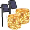 Strings 32m Solar Net String Lights Christmas Holiday Outdoor Garden Light Garland Xmas Tree Backyard Wedding Party Decor THB5268