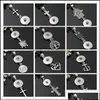 Charms Sieraden Bevindingen Componenten Jg! Mode Diy Ketting 18Mm Snaps Metalen Kruis Anker Moeder Hart Fatima Palm Knop Hanger Noosa Drop