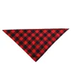 Vêtements pour chiens Bandana Plaid de Noël monocouche écharpe pour animaux de compagnie Triangle bavoirs foulard accessoires pour animaux de compagnie bavoir pour petits chiens de grande taille RRF13612