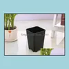 Jardinières Pots en gros Conception japonaise 3 Taille Option Fuite Latérale Carré Pot De Fleurs En Plastique Pour Sue