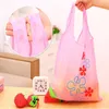 100 pcs Reutilizável Durável Eco Morango Bolsa De Armazenamento Bolsa Mão Dobrável Sacos De Compras Tote Bolsa