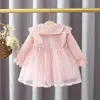 2021 New Baby Dress for Girls Princess Lace Dress Newborn Clothes Toddler Birthday Party tutu Dresses Baby Girl Clothing 0-2y Q0716