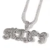 AZ Anpassade namnbokstäver halsband Mens mode hiphop smycken kursiv isad ut guldinledande bokstav hänge halsband9245693