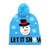 Inverno chapéu quente chapéu hairball christmas boneco de neve boneco de neve chapéu adulto halloween chapéu de lã acrílico brilho de malha quinto
