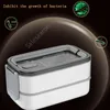 Dubbelskikt Lunchkasse Portable Rostfritt stål Miljövänlig Isolerad matbehållare Storage Bento Boxes med Håll varm väska DAS222