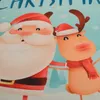 최신 스타일 크리스마스 선물 가방 대형 유기농 무거운 캔버스 가방 산타 자루 Drawstring 가방 Reindeers