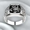 Modyle Top-qualité Style Gothique Punk Scorpion Mâle Rétro Bague Motif Anneaux pour Hommes Bijoux