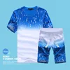 Survêtement mâle 2020 hommes mode t-shirt à manches courtes + shorts hommes costume de sport homme décontracté été hommes shorts d'entraînement 2 pièces ensembles x0610