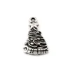 100 Stück Antik-Silber-Legierung Weihnachtsbaum-Charm-Anhänger zur Schmuckherstellung, Ohrringe, Anhänger, Halskette und Armband 13 x 25 mm A-642