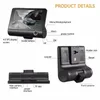 Car DVR 3/2 Kameror Lens 4.0 tums streckkamera Dual med backview Video Recorder Auto DVRS Cam