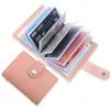 Moda PU Leather Funkcja 26 Bitów Case Case Case Wizytówka Uchwyt Mężczyźni Kobiety Torba Kredytowa ID Karty Paszportowe Portfel