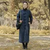 Johnature Frauen Chinesischen Stil Parkas Drucken Floral Baumwolle Leinen Mäntel Stehen Warme Winter Vintage Kleidung Taste Dicke Parkas 210521