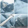 Hiver Harajuku coton rembourré veste hommes Parka bleu ciel nuages imprimer Streetwear unisexe Couples surdimensionné Baseball manteau 211129