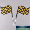 2pcs Cake Decoration Racing Car Flag Happy Birthday Cake Toppers for Racing Car Birthday Party Dessert Decoration1