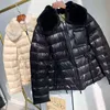 Real Rabbit Fur Coat Winter 90% White Duck Down Jacket Short Down Parka Sash Tie Up Female Warm Down Coats 211120