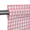 Cortina cortinas tule puro algodão linho grade curta janela romana para casa sala de estar decoração voile na cozinha café plaid232s