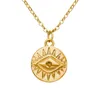 Pendant Necklaces Punk Eye Necklace Chain Golden Gothic Hip Hop Evil Name For Women Men Jewelry Kpop