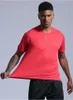 P15-5クイックドライジムシャツ男性夏の女性スポーツウェアランニングTシャツスポーツ弾性ジョギングトップス緩いトレーニング半袖