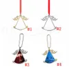 Sublimation Blanks Angle Car Pendant Party Favor Angels Wing Silver Gold Decoration Hanging Charm Ornaments Automobiles Interior ZZE8299