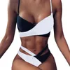 Costumi da bagno da donna Regalo da donna Summer Beach Imbottito Stile europeo Costume da bagno bikini push-up Set da bagno 2 pezzi Moda Triangolo a vita alta Sexy