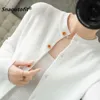 Snaoutofit Women's Sweater, Round Neck Wool Cardigan, Knitted Base, Solid Color, Korean Version, Loose Jacket, Special Price 210918