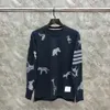 Män Sweatshirt Kvinnor Hoodies Amerikansk Stripe Dekoration Vinter Mode Casual Bomull Vit Animal Mönster Långärmad Skateboardskjorta Skriv ut