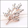 Булавки, броши ювелирных украшений Todox Brooch Fashion Beauty Tree Женщины розовое золото цинк сплав Crystal изысканный цветочная одежда PIN