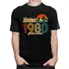 Vintage 1980 Limited Edition Футболка Мужчины Графические Топы Tee Tees 40 лет 40 лет День Рождения Подарок T Рубашка 100% Хлопок Футболка Одежда 210629