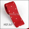 Aessories Dot Wool Knitted Embroidered 13 Colors Fashion Neck Ties For Men Adt Pattern Filament Cravater Wedding Mens Tie1 Drop Delivery 202