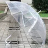 Kreativer transparenter Regenschirm mit langem Griff, gerader Stock, Regen-Sonnenschirme, Hochzeit, Tanz, Prinzessin, Griff, Regenschirm 210320