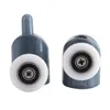 8Pcs/lot Shower Door Rollers Twin Bottom Top Pulleys Wheels Runners Bathroom / Screw Cover Axle Other Hardware