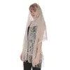 Schals Hochzeit Spanisch Mantilla Spitze Schleier Polyester Schal Für Gebet Schal Katholische Kapelle Weiß Gestickte Hijab Frauen