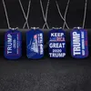 Donald Trump Necklace America Great Pendant 4 stilar Rostfritt stål Par Halsband Män Smycken Kvinnor Sweater Kedjan