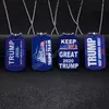 Donald Trump Necklace America Great Pendant 4 Styles Stainless Steel Couple Necklaces Men Jewelry Women Sweater Chain Gift