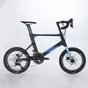 451 Wheel Double Disc Brake Carbon Fiber Small Wheeled Bike Bicycle 18/22 Speed Road Bicycle Bikes Multi Speed City Bicycles