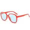 Sunglasses Night Vision Luminous Rectangular 90s Aesthetic Pink Red Vintage Retro Fashion Men's 2021 Women's Glasses