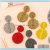 Dangle Chandelier Jewelrydesigners Aessories Ręcznie tkany ryż koralika damska moda geometryczna wisiorek Erq53 Drop dostawa 2021 Zwcma