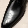 Oxford – chaussures d'affaires en cuir véritable pour hommes, chaussures habillées à lacets, pour mariage formel italien, couleur café noir, chaussures de fête, nouvelle collection