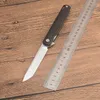 High Quality Flipper Folding Knife 5Cr13Mov Satin Drop Point Blade G10 + Stainless Steel Sheet Handle Ball Bearing EDC Pocket Knives