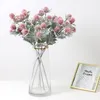 5 pezzi / lotto floccaggio artificiale fiore di eryngium decorazioni per la casa bouquet da sposa fiori finti simulazione accessori per la decorazione di piante verdi