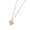 Colliers avec pendentifs en Zircon abeille pour femmes, bijoux Kpop en or Rose, chaînes en acier inoxydable, pendentif entier Bff, à la mode, 2021, 200R