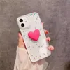Glitter Bling Love Heart Phone Cases for iPhone 11 Pro 12max 13 Mini 8 7 6 6s plus