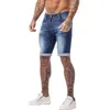 Jeans da uomo Pantaloncini da uomo Summer Fitness Elastico in vita strappato Estate per uomo Casual Streetwear Drop Taglia EU Dk09